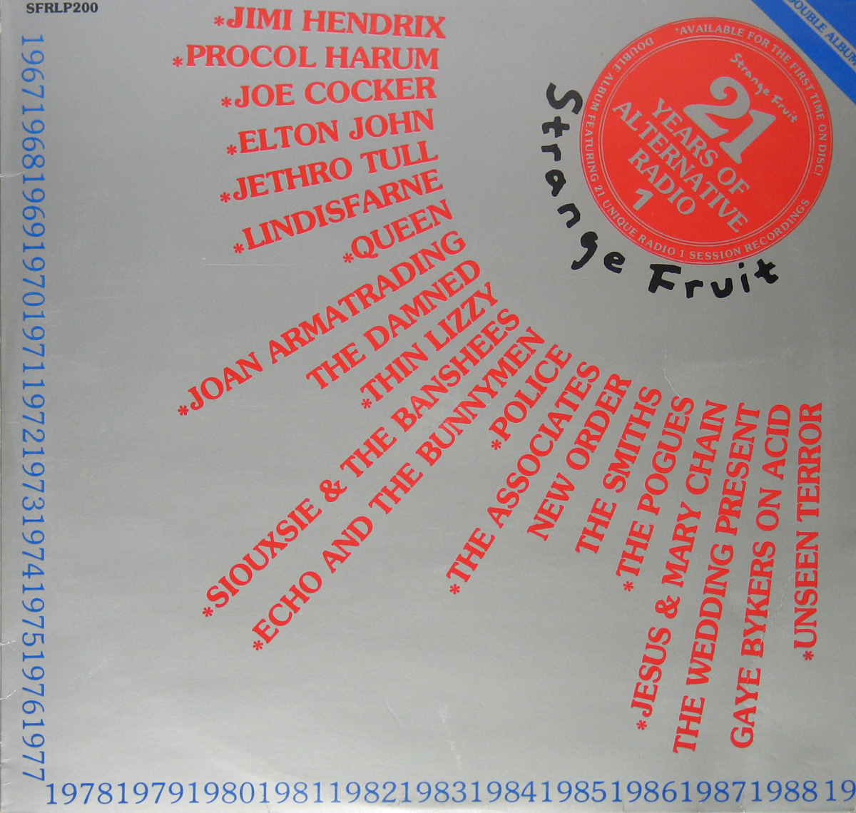 21 Years of Alternative Radio 1 Strange Fruit BBC Live Recordings John Peel